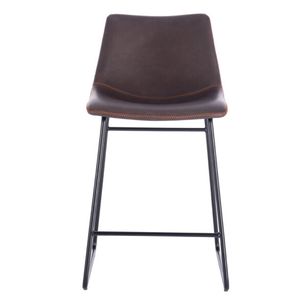 NUEVO ΣΚΑΜΠΟ BAR ΚΑΦΕ ANTIQUE WASHED ΜΑΥΡΟ 46x57.5x89 26-0040 - Image 6