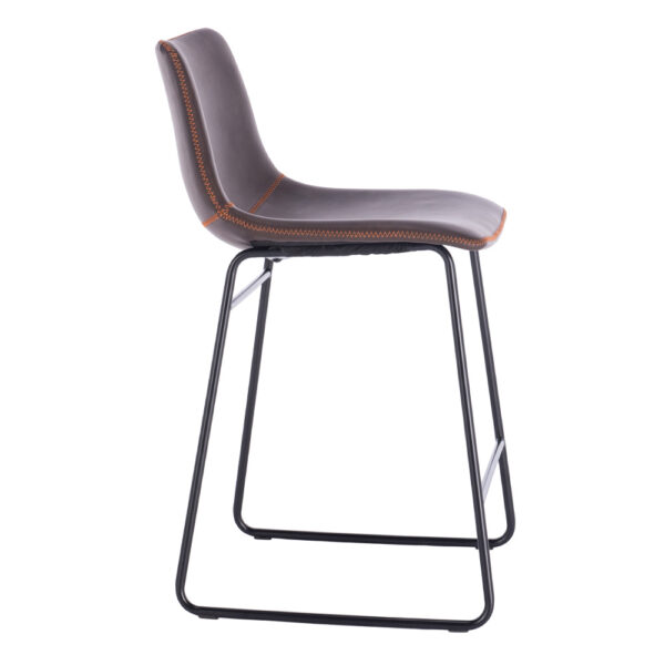 NUEVO ΣΚΑΜΠΟ BAR ΚΑΦΕ ANTIQUE WASHED ΜΑΥΡΟ 46x57.5x89 26-0040 - Image 7