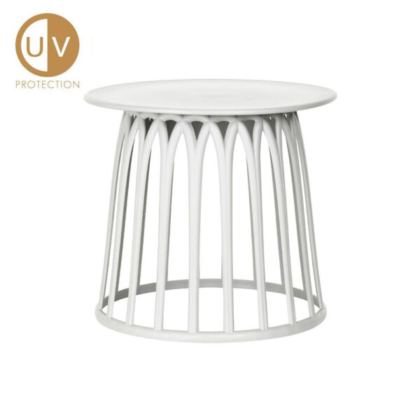 BASKET SIDE TABLE ΛΕΥΚΟ 49.5x49.5x44 27-0123 - Image 3
