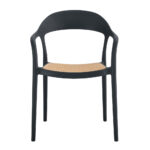 BISTROT ΚΑΡΕΚΛΑ ΜΑΥΡΟ ΦΥΣΙΚΟ 57x53x81.5 27-0235 - Image 8