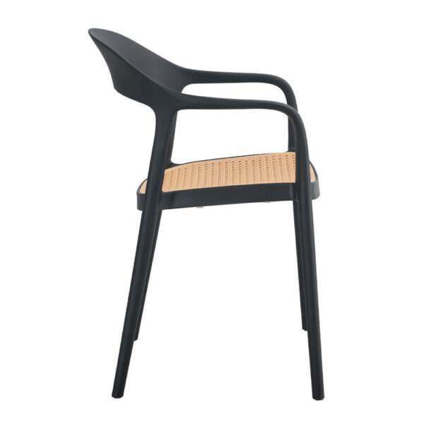 BISTROT ΚΑΡΕΚΛΑ ΜΑΥΡΟ ΦΥΣΙΚΟ 57x53x81.5 27-0235 - Image 9