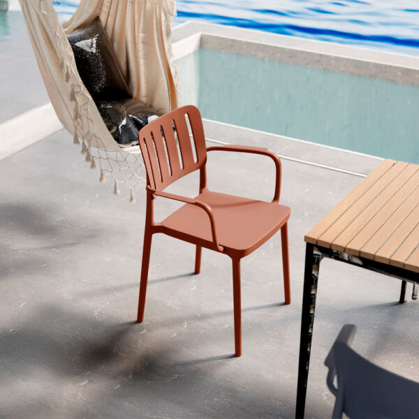 MILANO ΚΑΡΕΚΛΑ TERRACOTTA 53x58x81.5 27-0245 - Image 6