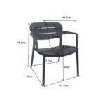 ZURICH ΠΟΛΥΘΡΟΝΑ ΜΑΥΡΟ 65x65x76 27-0252 - Image 4