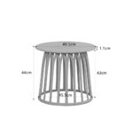 BASKET SIDE TABLE ΓΚΡΙ ΑΝΟΙΧΤΟ 49.5x49.5x44 27-0262 - Image 8