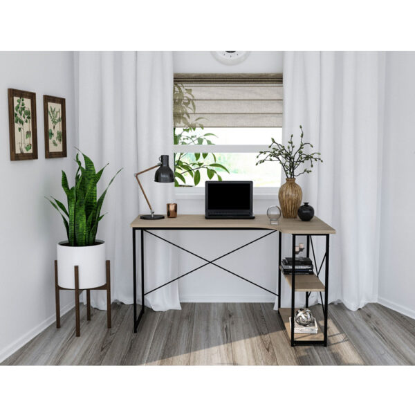 EDGE ΓΡΑΦΕΙΟ SONOMA ΜΑΥΡΟ 120x73x75 28-0122 - Image 5