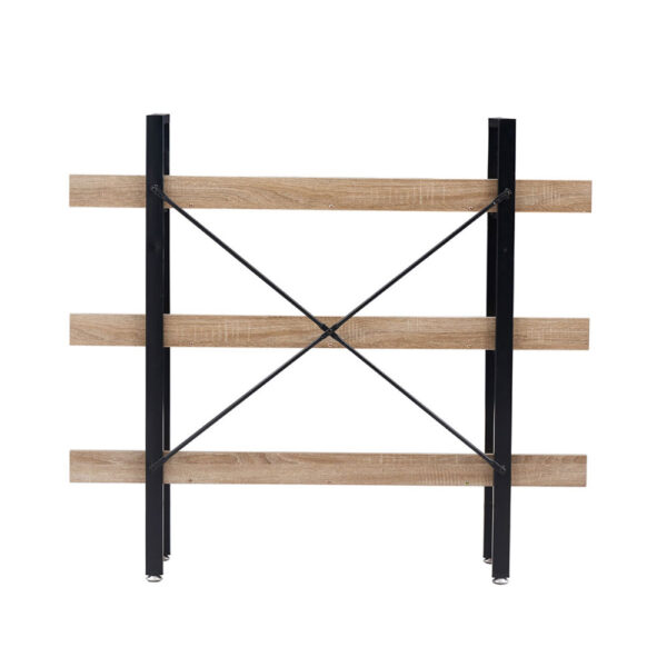 HORIZON ΒΙΒΛΙΟΘΗΚΗ 3ΡΑΦΙΑ SONOMA ΜΑΥΡΟ 120x28x106 28-0219 - Image 9