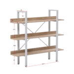 HORIZON ΒΙΒΛΙΟΘΗΚΗ 3ΡΑΦΙΑ SONOMA ΜΑΥΡΟ 120x28x106 28-0219 - Image 10