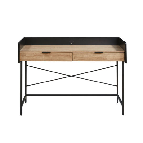 HOMI ΓΡΑΦΕΙΟ 2ΣΥΡΤΑΡΙΑ ΦΥΣΙΚΟ ΜΑΥΡΟ 123x60x86 28-0272 - Image 6