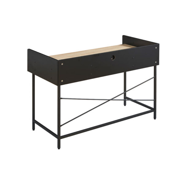 HOMI ΓΡΑΦΕΙΟ 2ΣΥΡΤΑΡΙΑ ΦΥΣΙΚΟ ΜΑΥΡΟ 123x60x86 28-0272 - Image 7