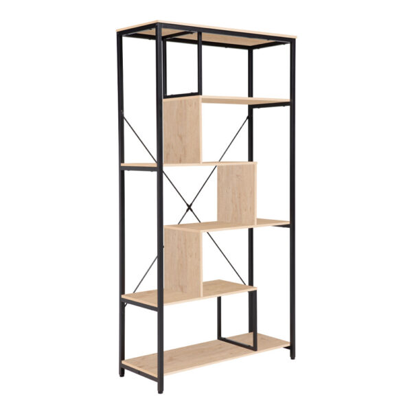 QUICK ΒΙΒΛΙΟΘΗΚΗ ΦΥΣΙΚΟ ΜΑΥΡΟ 85x35x163 28-0301 - Image 3