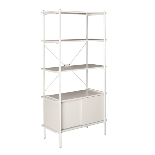 POPULAR ΒΙΒΛΙΟΘΗΚΗ CREAM 80x40x163 28-0305 - Image 2