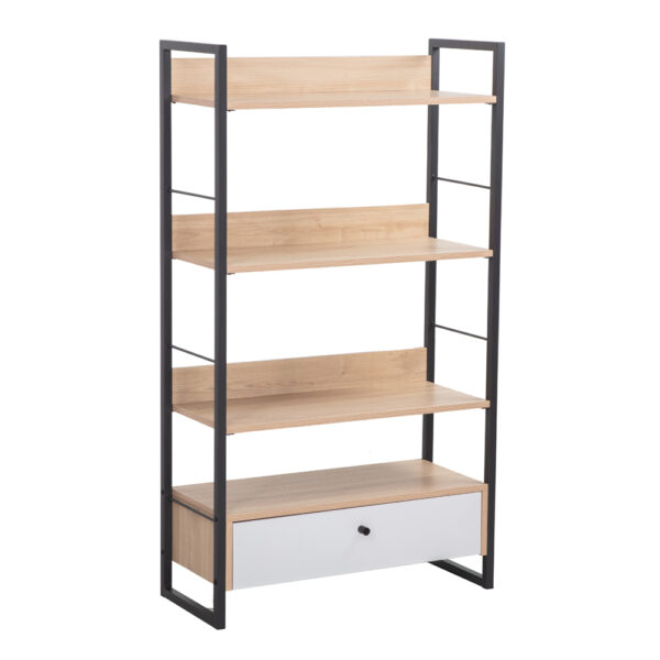 TRILOGY ΒΙΒΛΙΟΘΗΚΗ ΦΥΣΙΚΟ ΜΑΥΡΟ 70x30x125 28-0309 - Image 3