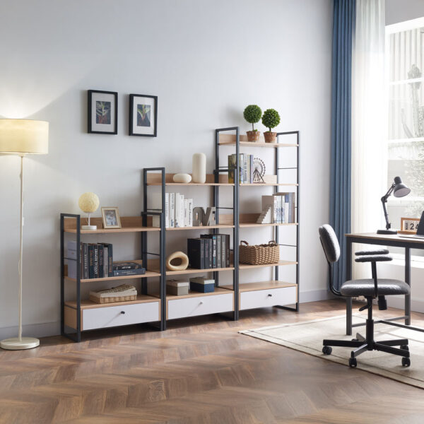 TRILOGY ΒΙΒΛΙΟΘΗΚΗ ΦΥΣΙΚΟ ΜΑΥΡΟ 70x30x90 28-0310 - Image 4