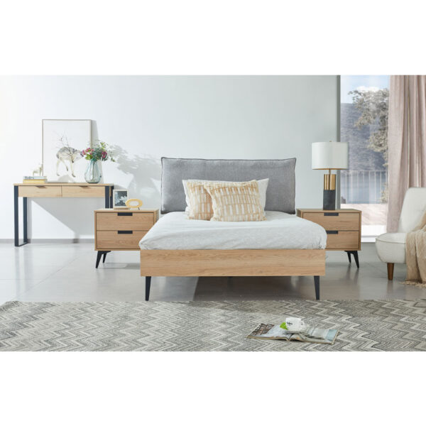 NEON ΚΡΕΒΑΤΙ (ΓΙΑ ΣΤΡΩΜΑ 120x200cm) ΓΚΡΙ ΦΥΣΙΚΟ 127x210x101 40-0019 - Image 7