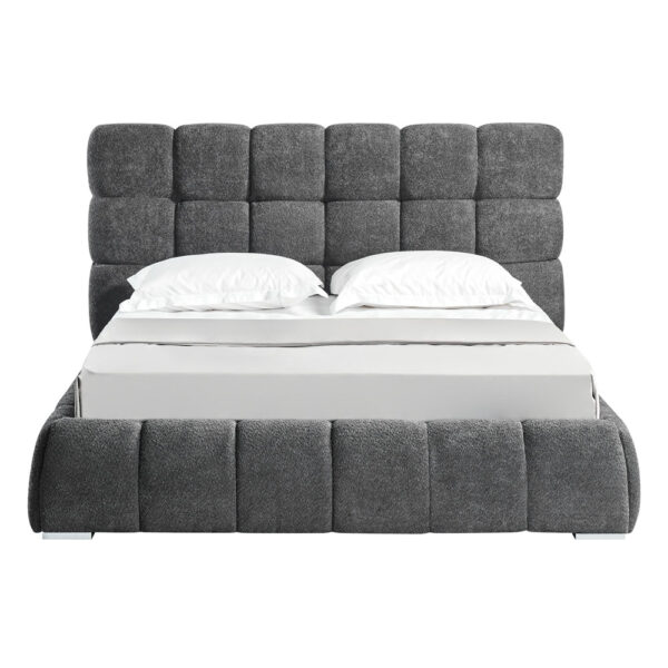 PUFFY ΚΡΕΒΑΤΙ (ΓΙΑ ΣΤΡΩΜΑ 160x200cm) ΓΚΡΙ 228x188x120cm 40-0037 - Image 5