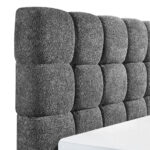 PUFFY ΚΡΕΒΑΤΙ (ΓΙΑ ΣΤΡΩΜΑ 160x200cm) ΓΚΡΙ 228x188x120cm 40-0037 - Image 6