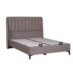 VITA ΚΡΕΒΑΤΙ ΜΕ ΑΠΟΘΗΚ. ΧΩΡΟ ΚΑΙ ΣΤΡΩΜΑ ΓΚΡΙ ΑΝΟΙΧΤΟ SILVER 215x175x136 40-0060 - Image 4