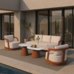 TORRE ΣΑΛΟΝΙ SET 1+2+2 TERRACOTTA 49-0007 - Image 6