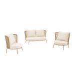 POLO ΣΑΛΟΝΙ SET 1+2 ΜΠΕΖ 49-0010 - Image 2