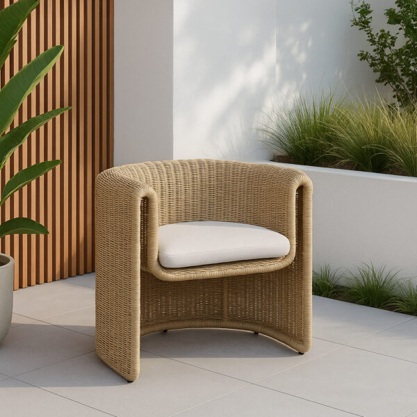 NADINE ΠΟΛΥΘΡΟΝΑ ΜΕ ΜΠΡΑΤΣΟ ΛΕΥΚΟ 69x72x72cm 51-0006 - Image 2