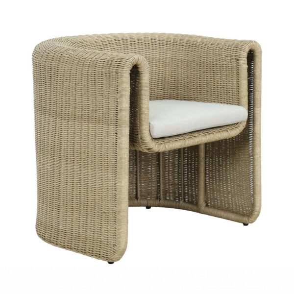 NADINE ΠΟΛΥΘΡΟΝΑ ΜΕ ΜΠΡΑΤΣΟ ΛΕΥΚΟ 69x72x72cm 51-0006 - Image 3