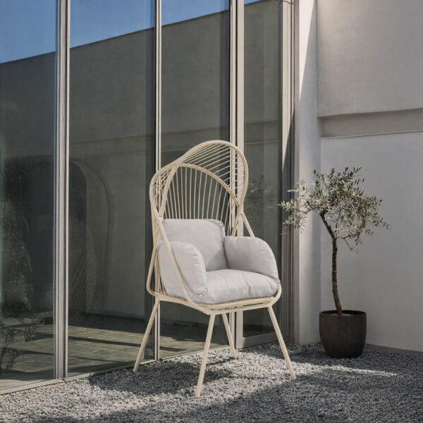 SUN ΠΟΛΥΘΡΟΝΑ BEIGE 75x69x135.5cm 51-0020 - Image 3