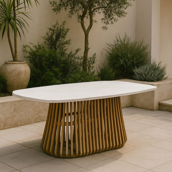 SIRACUSA ΤΡΑΠΕΖΙ ΛΕΥΚΟ 220x110x79cm 52-0001 - Image 6