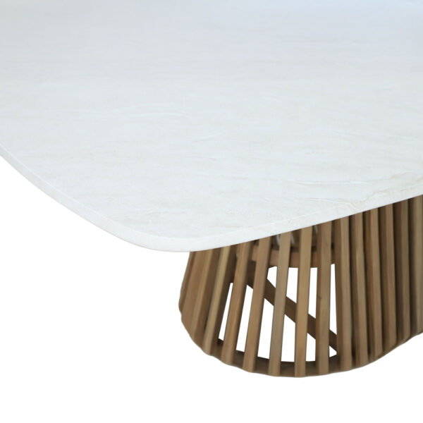 SIRACUSA ΤΡΑΠΕΖΙ ΛΕΥΚΟ 220x110x79cm 52-0001 - Image 8