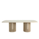 PORTO ΤΡΑΠΕΖΙ ΛΕΥΚΟ 240x110x80cm 52-0002 - Image 5