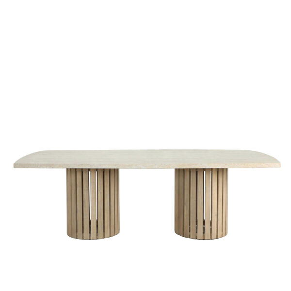 PORTO ΤΡΑΠΕΖΙ ΛΕΥΚΟ 240x110x80cm 52-0002 - Image 5