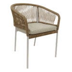 TONDO ΚΑΡΕΚΛΑ CARAMEL OFF WHITE 62x57x80cm 53-0043 - Image 2