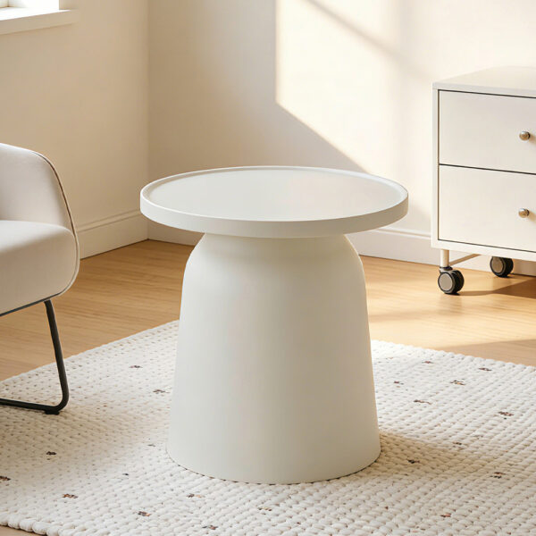 DOMI COFFEE TABLE OFF WHITE 47x47x46cm 54-0008 - Image 4