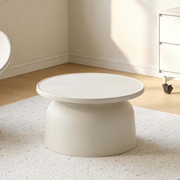 DOMI COFFEE TABLE OFF WHITE 67x67x36cm 54-0014 - Image 4