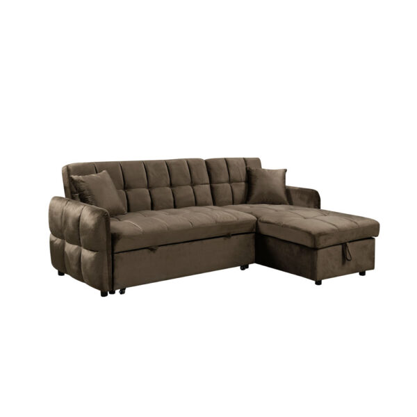 CROSSOVER ΚΑΝΑΠΕΣ ΚΡΕΒΑΤΙ ΓΩΝΙΑ ΑΝΑΣΤΡΕΨΙΜΗ COFFEE 213x145x83 70-0350 - Image 4