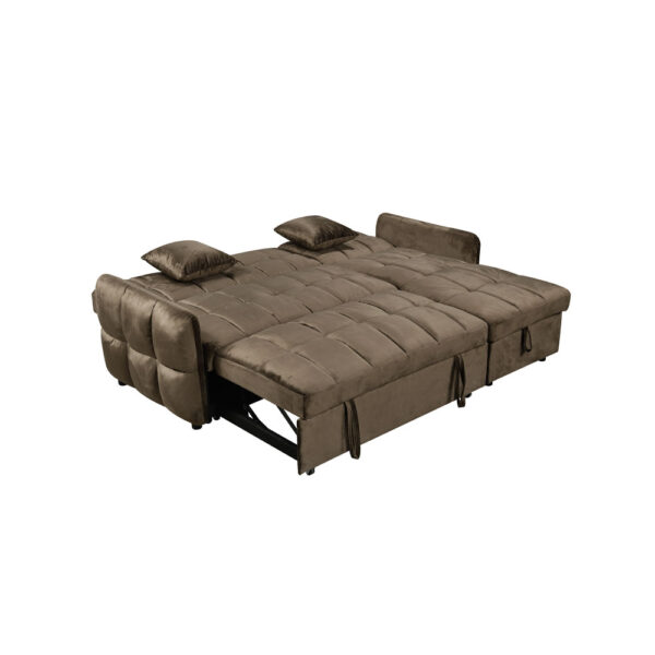 CROSSOVER ΚΑΝΑΠΕΣ ΚΡΕΒΑΤΙ ΓΩΝΙΑ ΑΝΑΣΤΡΕΨΙΜΗ COFFEE 213x145x83 70-0350 - Image 6