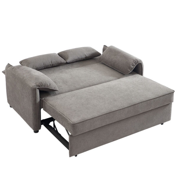 RUBIK ΚΑΝΑΠΕΣ ΚΡΕΒΑΤΙ 3ΘΕΣΙΟΣ ΓΚΡΙ 161x84x92 70-0351 - Image 6