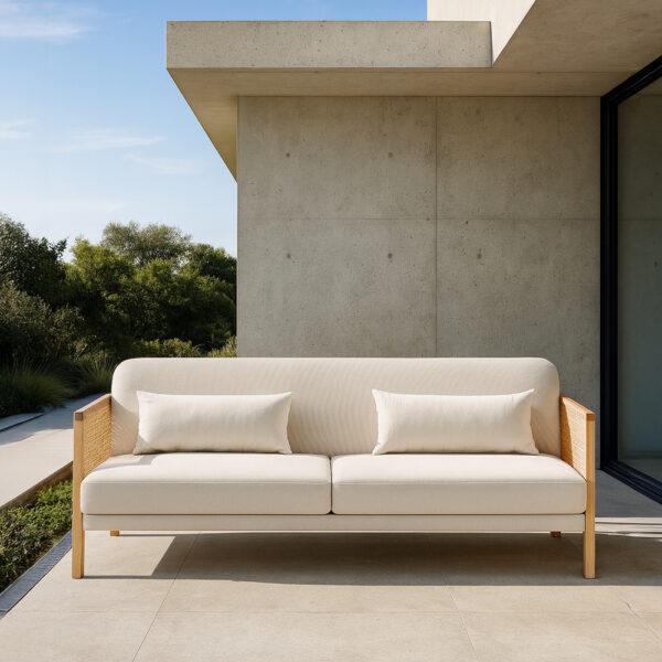 AMMOS ΚΑΝΑΠΕΣ ΚΡΕΒΑΤΙ 3ΘΕΣΙΟΣ OFF WHITE 196x82x81 70-0360 - Image 7