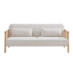 AMMOS ΚΑΝΑΠΕΣ ΚΡΕΒΑΤΙ 3ΘΕΣΙΟΣ OFF WHITE 196x82x81 70-0360 - Image 9