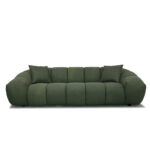 BOSSANOVA ΚΑΝΑΠΕΣ 3ΘΕΣΙΟΣ ΠΡΑΣΙΝΟ ΣΚΟΥΡΟ 255x115x71cm 70-0437 - Image 3