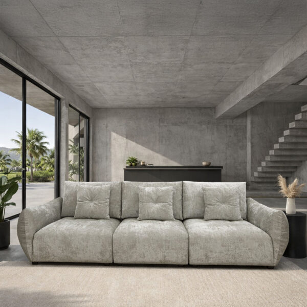 PILLOW ΚΑΝΑΠΕΣ 3ΘΕΣΙΟΣ BEIGE 313x100x89cm 70-0439 - Image 7