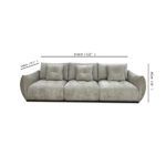 PILLOW ΚΑΝΑΠΕΣ 3ΘΕΣΙΟΣ BEIGE 313x100x89cm 70-0439 - Image 10