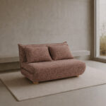 FUTON ΚΑΝΑΠΕΣ ΚΡΕΒΑΤΙ 2ΘΕΣΙΟΣ ΑΝΑΔΙΠΛΟΥΜΕΝΟΣ TERRACOTTA BEIGE ΜΕ PATTERN 141x87x76cm 70-0445 - Image 2