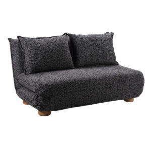 FUTON ΚΑΝΑΠΕΣ ΚΡΕΒΑΤΙ 2ΘΕΣΙΟΣ ΑΝΑΔΙΠΛΟΥΜΕΝΟΣ ΓΚΡΙ ΜΑΥΡΟ ΜΕ PATTERN 141x87x76cm 70-0446