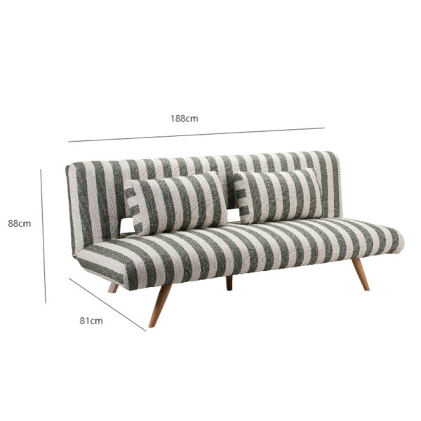 LA SPEZIA ΚΑΝΑΠΕΣ ΚΡΕΒΑΤΙ 3ΘΕΣΙΟΣ OFF WHITE ΛΑΔΙ 188x81x88cm 70-0447 - Image 5