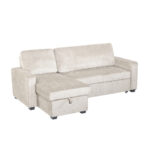 TRESOR ΚΑΝΑΠΕΣ ΚΡΕΒΑΤΙ ΓΩΝΙΑ ΑΝΑΣΤΡΕΨΙΜΗ OFF WHITE 223x145x91cm 70-0452