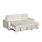 TRESOR ΚΑΝΑΠΕΣ ΚΡΕΒΑΤΙ ΓΩΝΙΑ ΑΝΑΣΤΡΕΨΙΜΗ OFF WHITE 223x145x91cm 70-0452 - Image 2