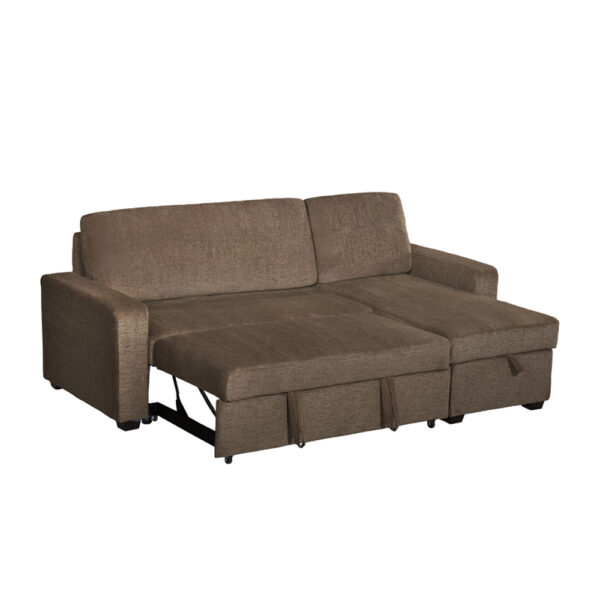 TRESOR ΚΑΝΑΠΕΣ ΚΡΕΒΑΤΙ ΓΩΝΙΑ ΑΝΑΣΤΡΕΨΙΜΗ ΚΑΦΕ 223x145x91cm 70-0453 - Image 2