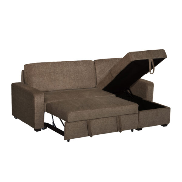 TRESOR ΚΑΝΑΠΕΣ ΚΡΕΒΑΤΙ ΓΩΝΙΑ ΑΝΑΣΤΡΕΨΙΜΗ ΚΑΦΕ 223x145x91cm 70-0453 - Image 4