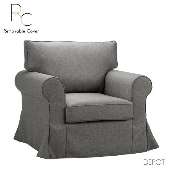 ASHLEY ΠΟΛΥΘΡΟΝΑ ΜΕ ΑΠΟΣΥΡΟΜΕΝΟ ΚΑΛΥΜΜΑ SILVER TWIST 19 97x85x95 71-0020 - Image 4