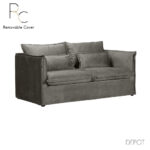 ONE ONLY ΚΑΝΑΠΕΣ 2ΘΕΣΙΟΣ ΜΕ ΑΠΟΣΥΡΟΜΕΝΟ ΓΚΡΙ 176x90x87 71-0024 - Image 4